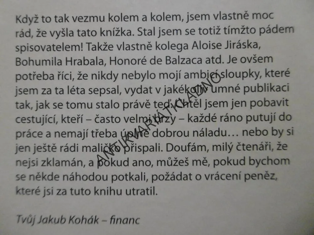 SVĚT PODLE KOHÁKA, JAKUB KOHÁK, **an