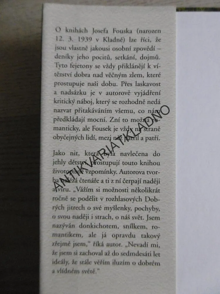 MYŠLENKY NAHLAS, JOSEF FOUSEK, **an 