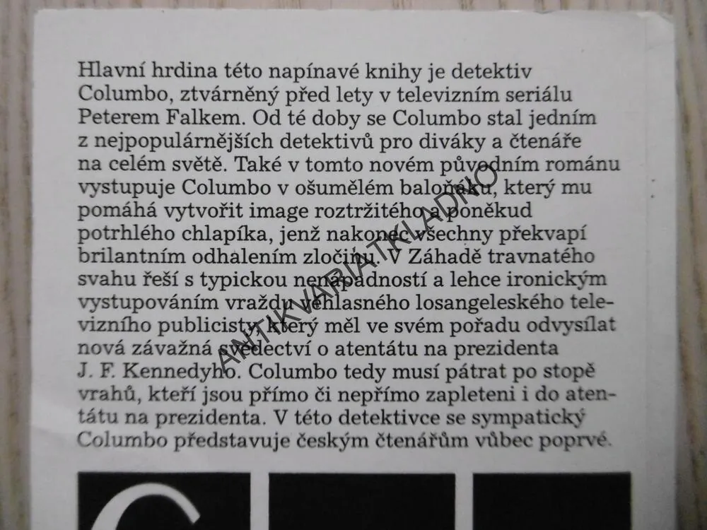 ZÁHADA TRAVNATÉHO SVAHU, COLUMBO, WIILAM HARRINGTON,, **an