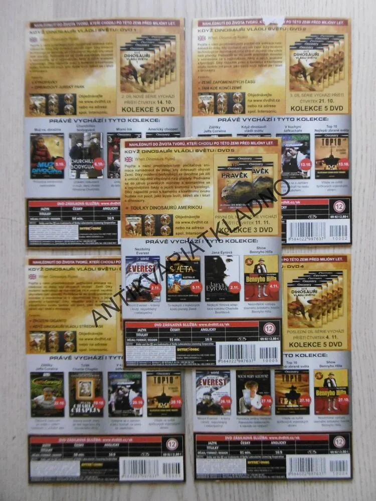KDYŽ DINOSAUŘI VLÁDLI SVĚTU 1-5, DVD FILM DOKUMENT