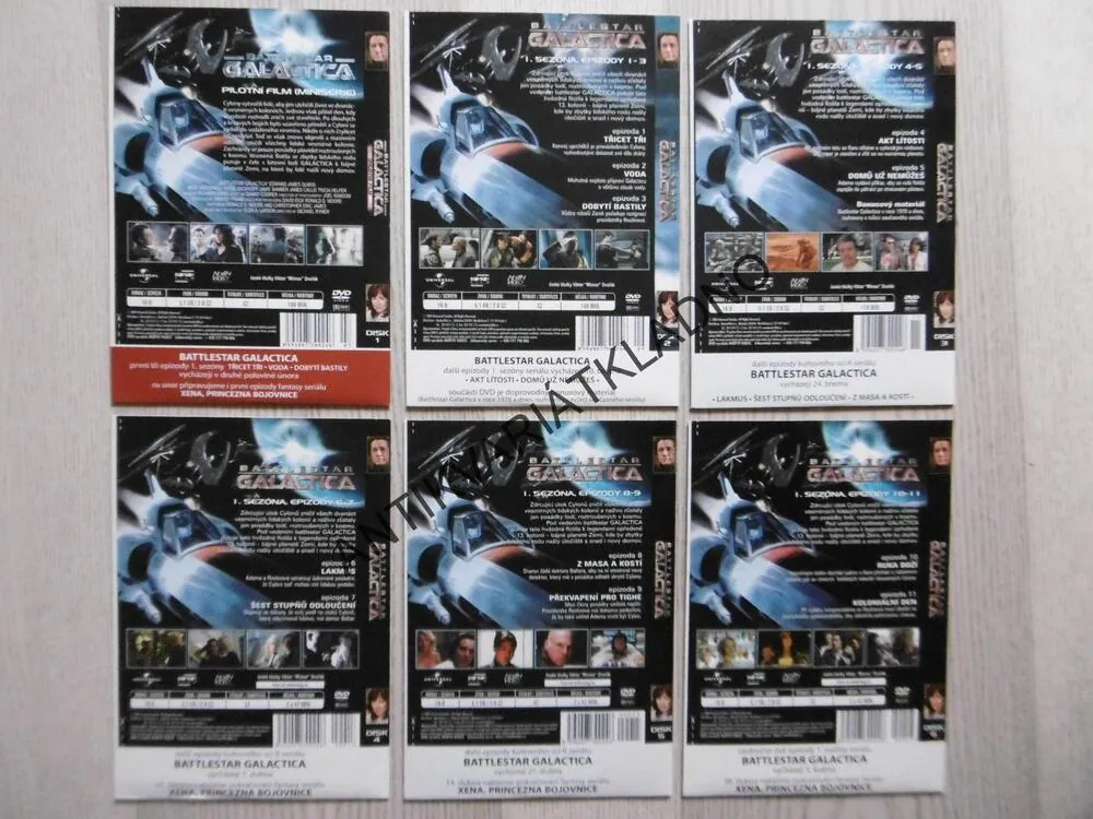 BATTLESTAR GALACTICA 1-6, DVD FILM