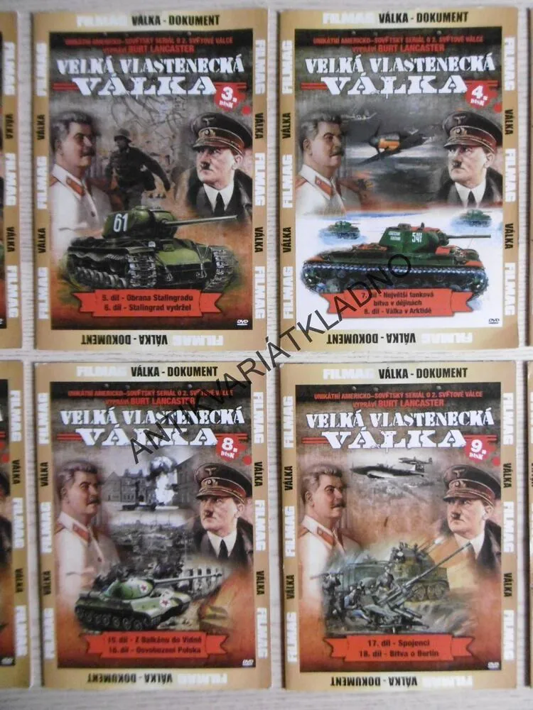 VELKÁ VLASTENECKÁ VÁLKA 1-10, DVD FILM DOKUMENT