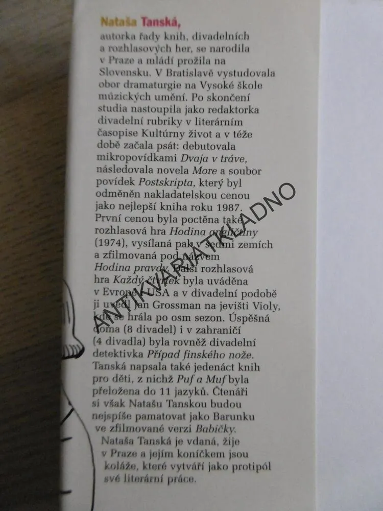 JÁ TO VIDÍM JINAK, MILÁČKU!, NATAŠA TANSKÁ, **an