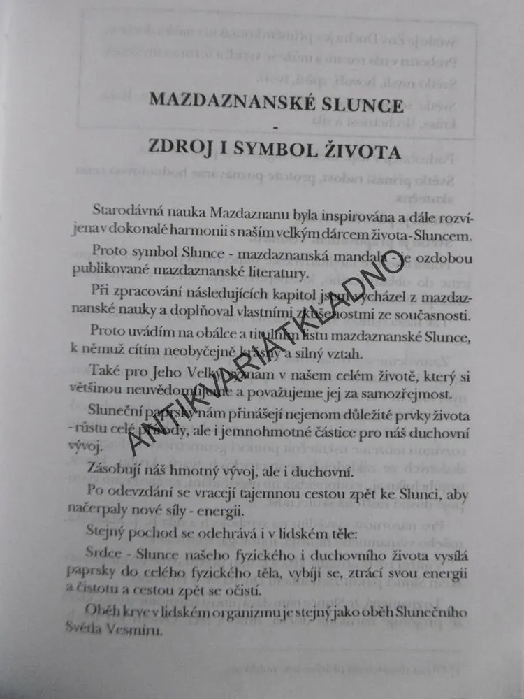 MAZDAZNAN, ŽIVOTOSPRÁVA A KUCHAŘKA, OTMAR DOLEŽAL, **an