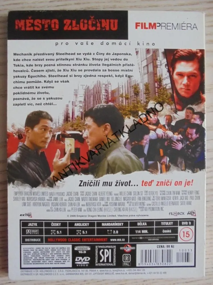 MĚSTO ZLOČINU, JACKIE CHAN, DVD FILM