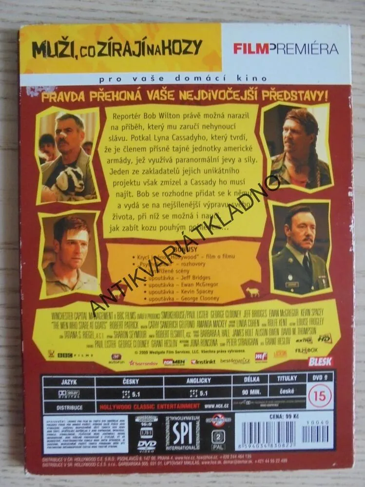 MUŽI, CO ZÍRAJÍ NA KOZY, DVD FILM