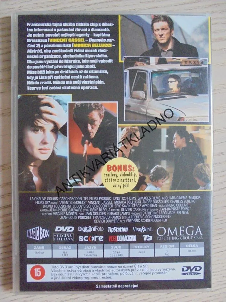 TAJNÍ AGENTI, MONIKA BELLUCCI, DVD FILM
