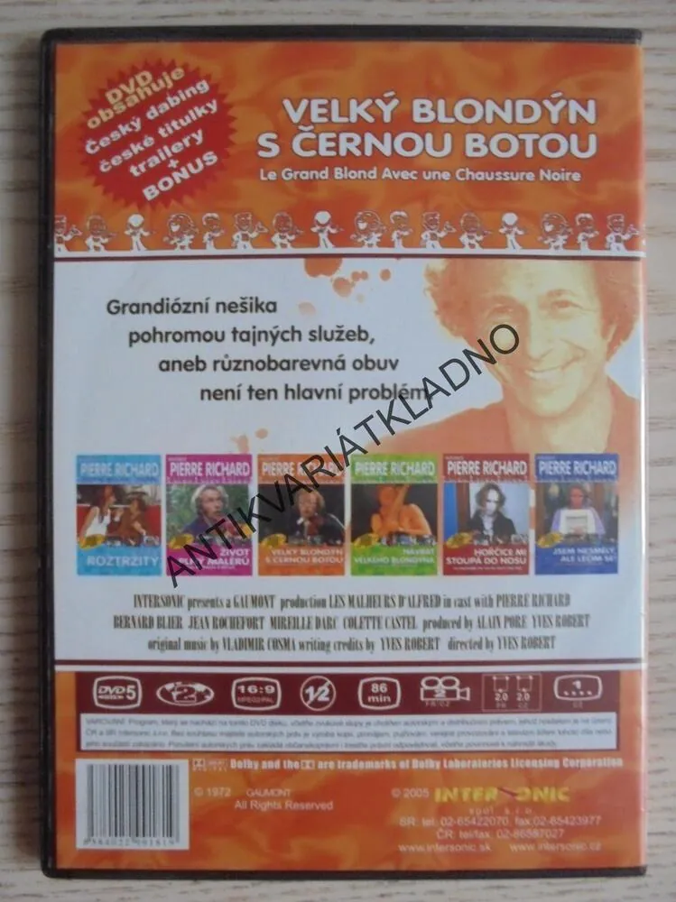 VELKÝ BLONDÝN S ČERNOU BOTOU,  DVD FILM