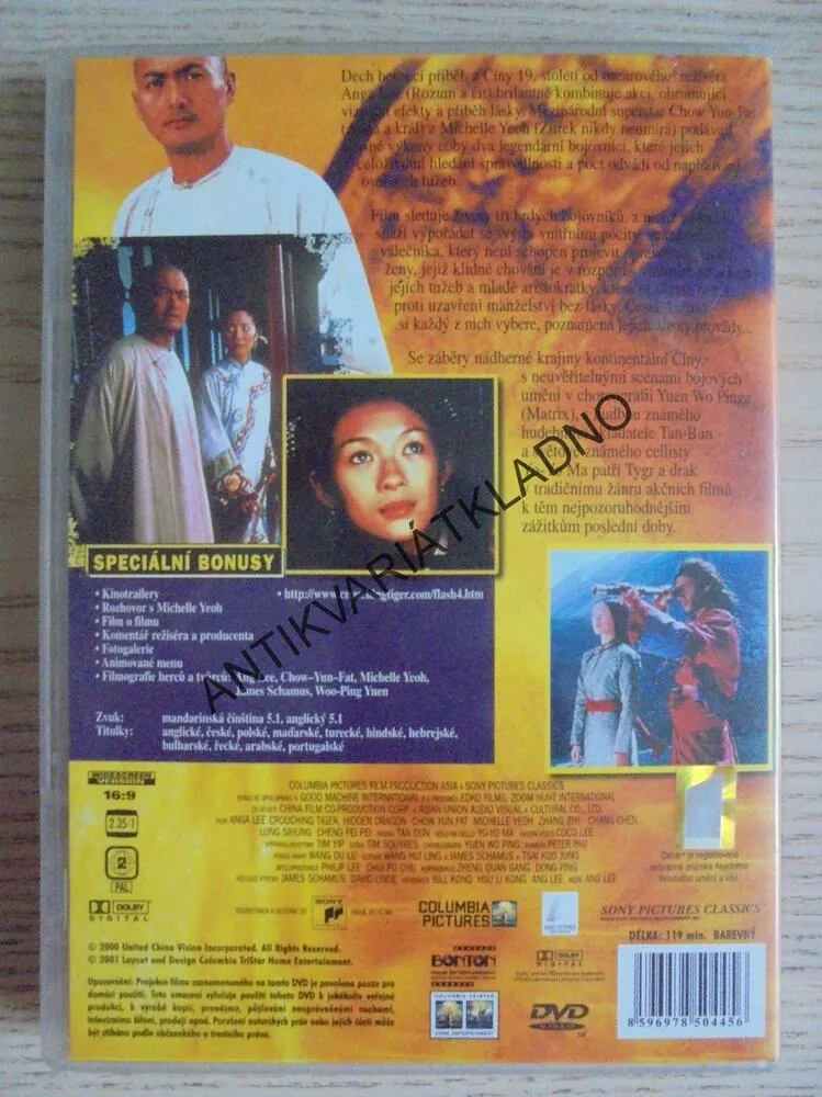 TYGR A DRAK, CHOW YUN-FAT, DVD FILM