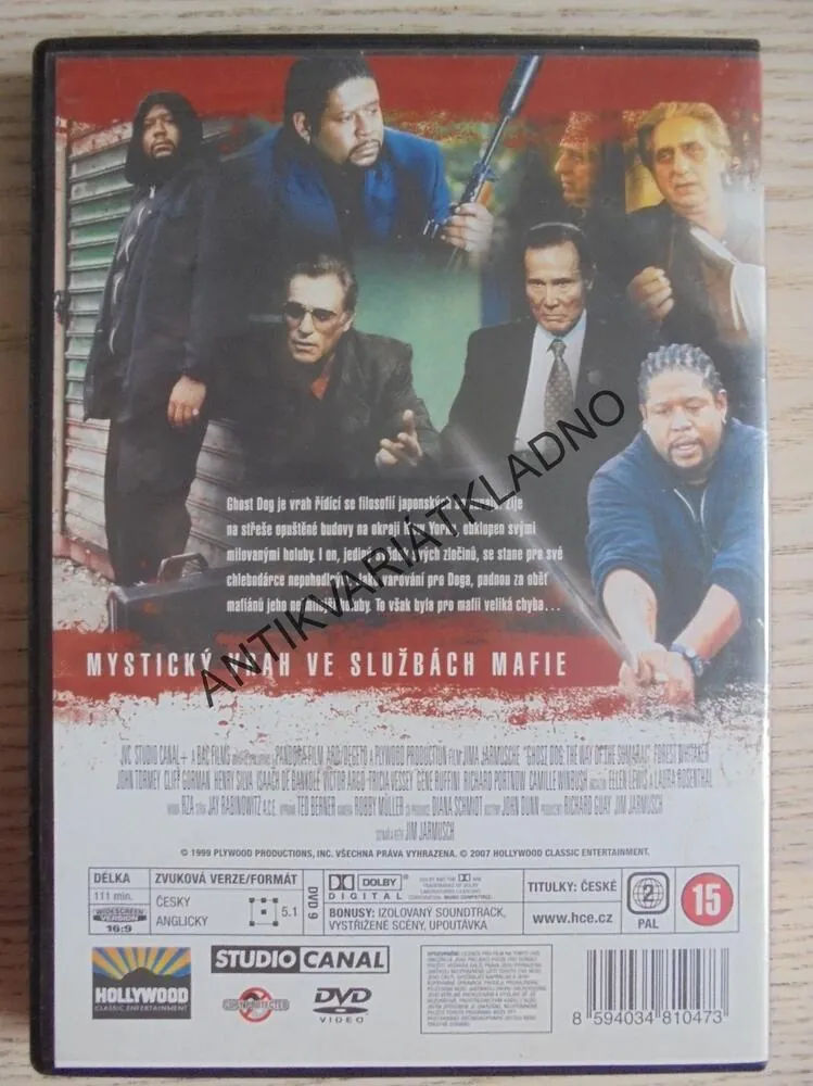 GHOST DOG, CESTA SAMURAJE, DVD FILM