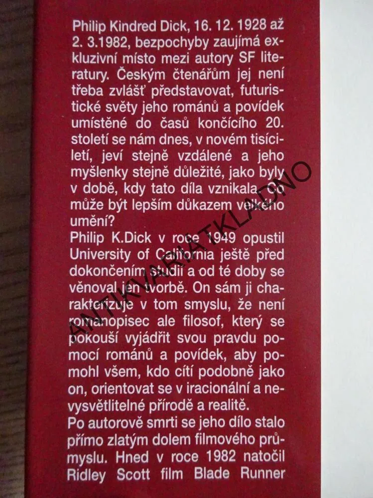 VÝPLATA, PHILIP K. DICK, **an