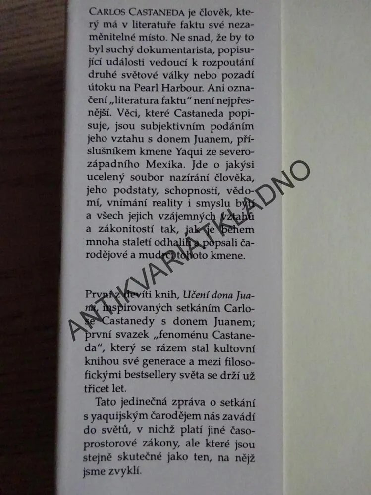 UČENÍ DONA JUANA, CARLOS CASTANEDA, **an