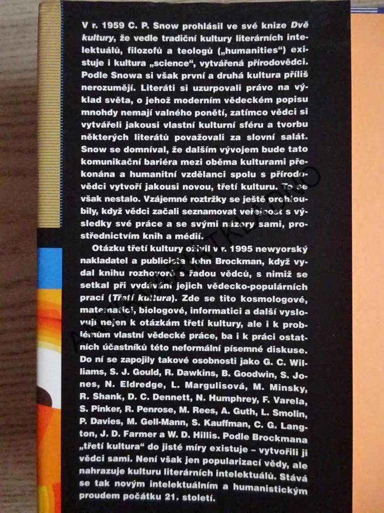 TŘETÍ KULTURA, ZA HRANICE VĚDECKÉ REVOLUCE, JOHN BROCKMAN, **an