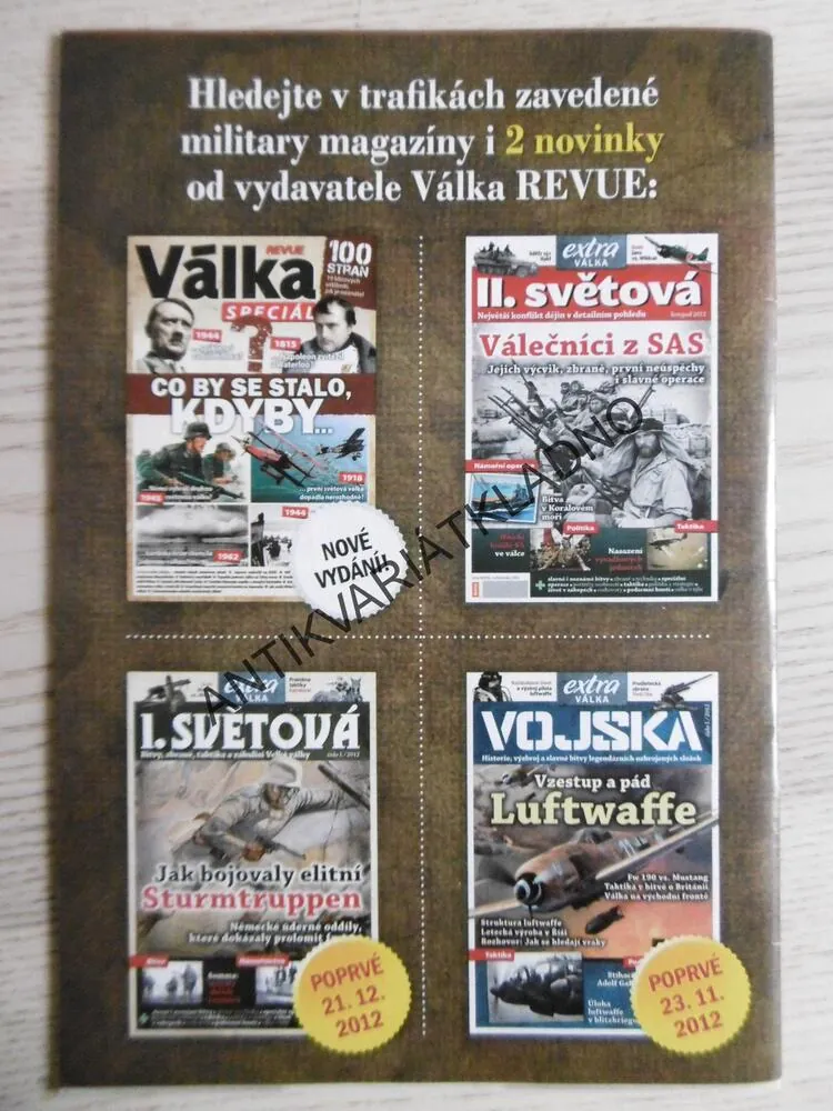 VÁLKA REVUE 12/2012, ČASOPIS VÁLKA, ARMÁDA