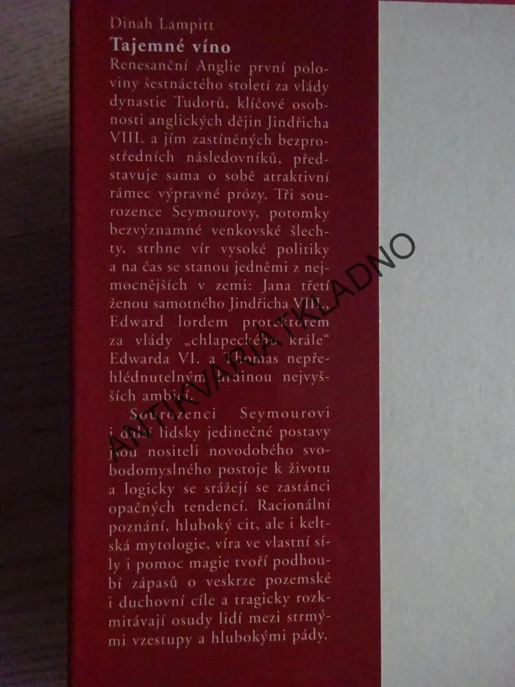 TAJEMNÉ VÍNO, DINAH LAMPITT, **an