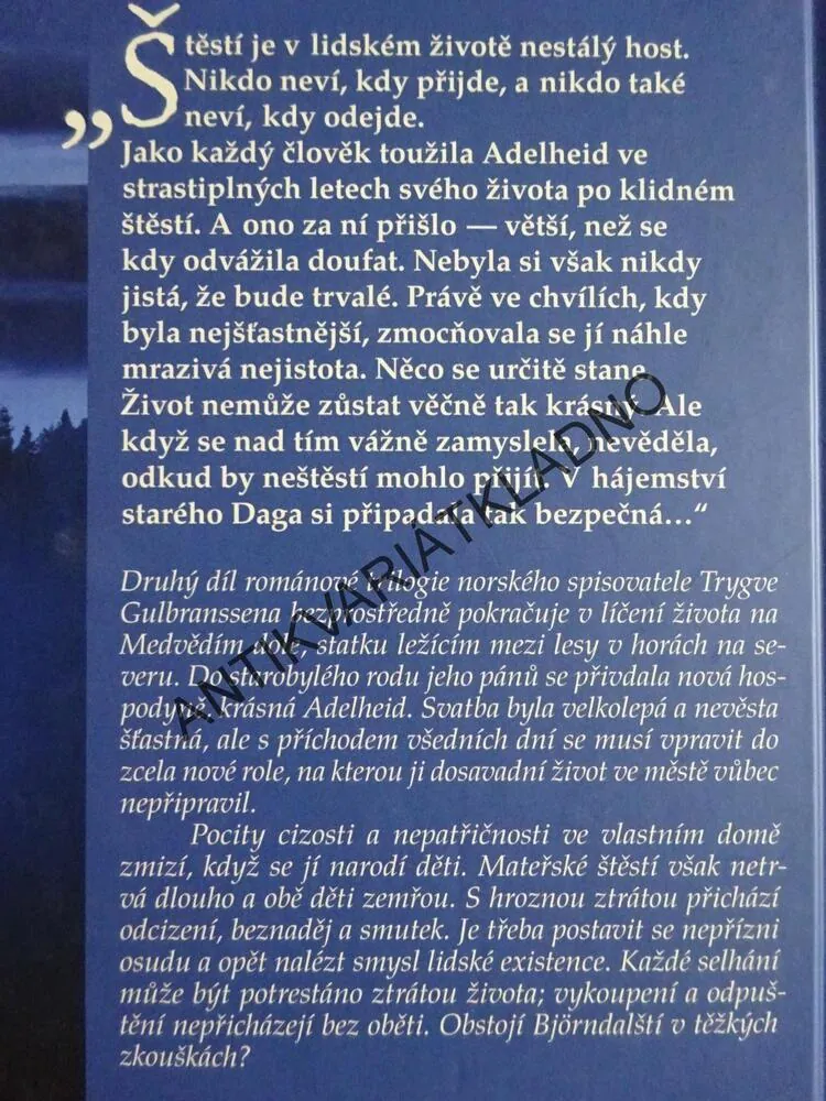 VANE VÍTR Z HOR, TRYGVE GULBRANSSEN, **an