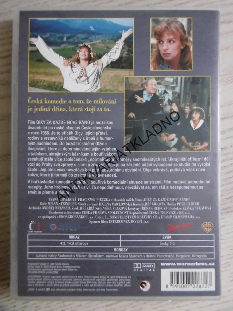 DÍKY ZA ZA KAŽDÉ NOVÉ RÁNO, DVD FILM ČR