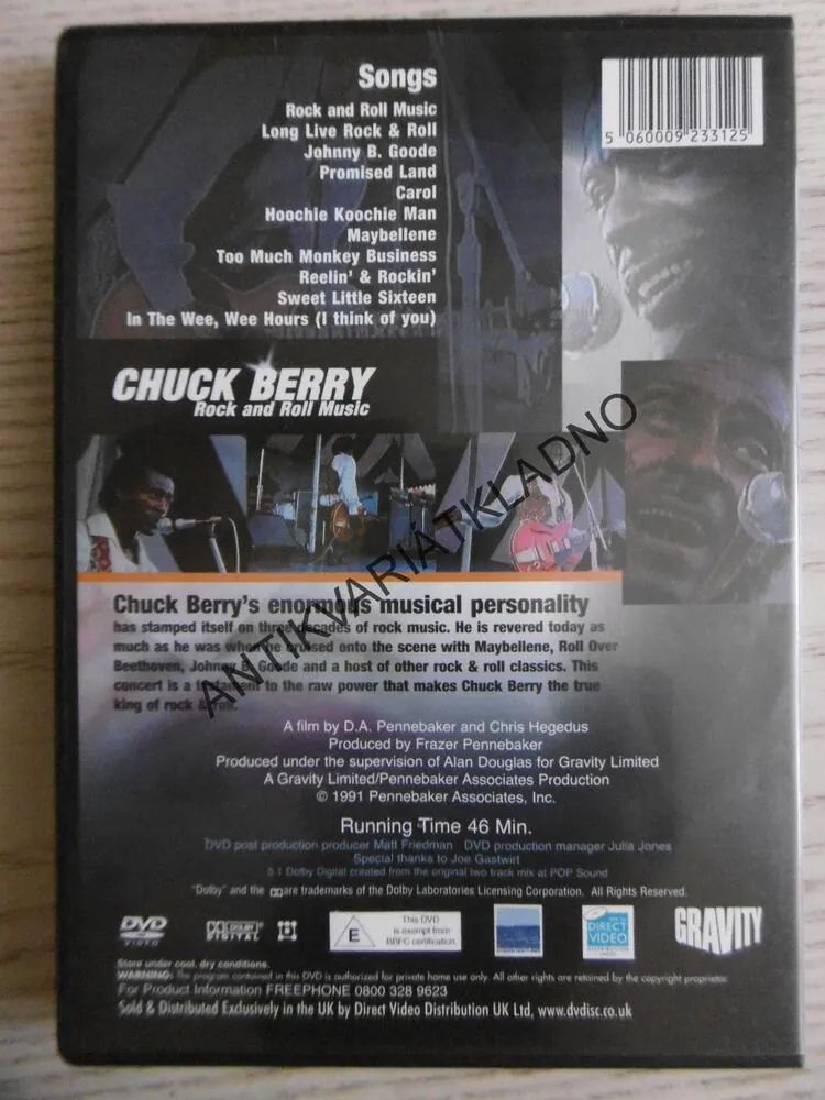 CHUCK BERRY, ROCK AND ROLL MUSIC, DVD HUDBA