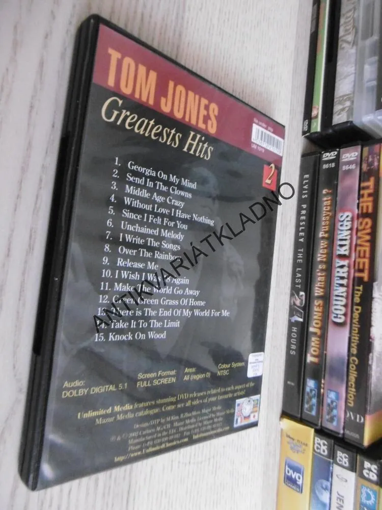 TOM JONES, GREATEST HITS 2, 2 X DVD HUDBA