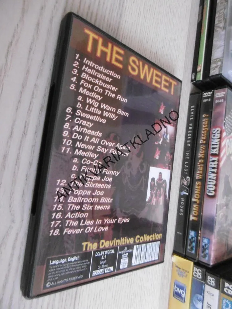 THE SWEET, THE DEFINITIVE COLLECTION, DVD HUDBA