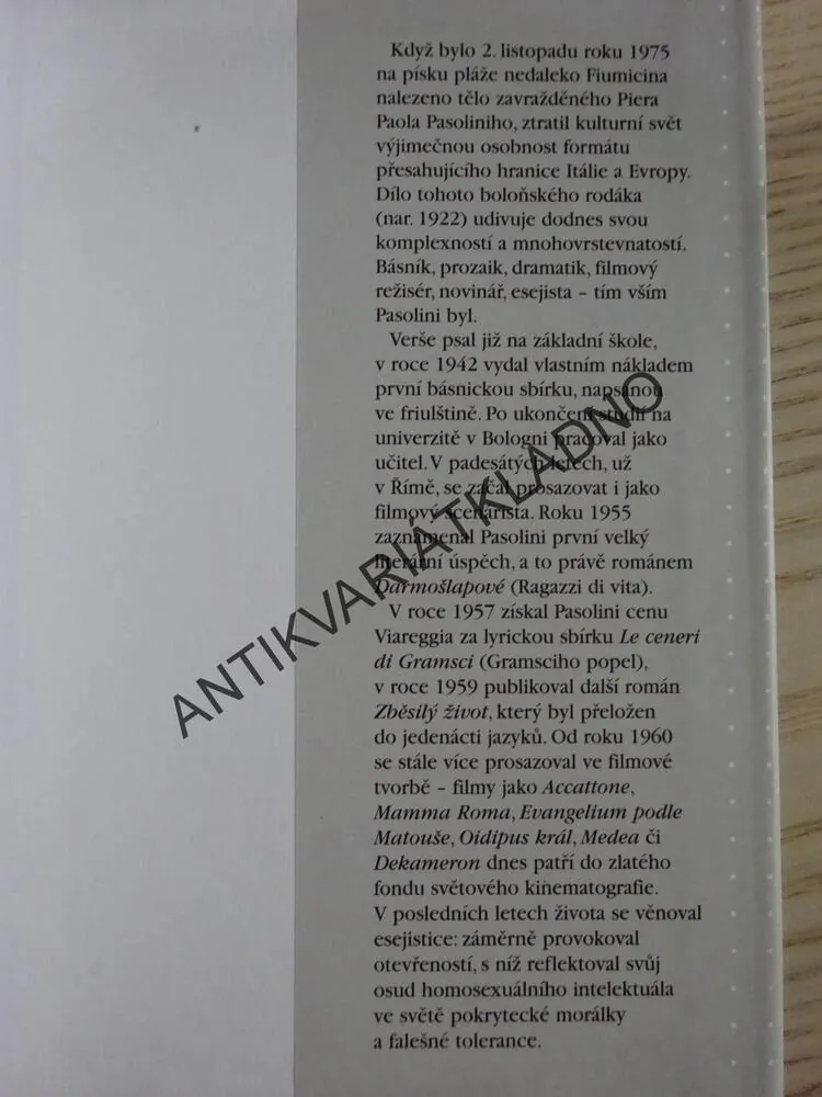 DARMOŠLAPOVÉ, PIER PAOLO PASOLINI, **an