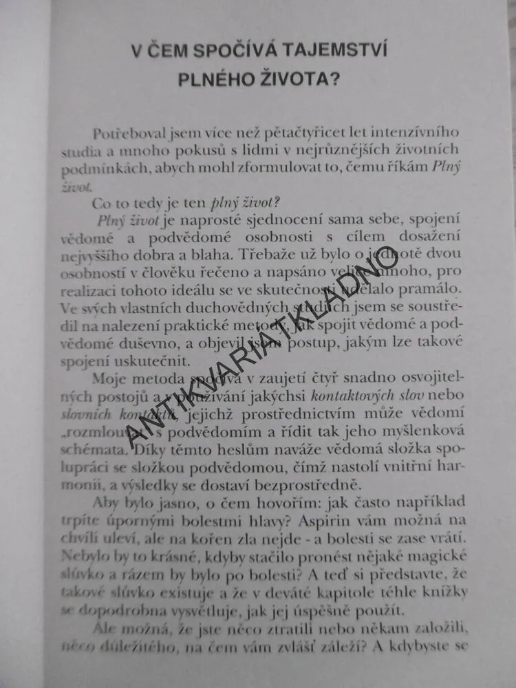 TAJEMSTVÍ PLNÉHO ŽIVOTA, JAMES T. MANGAN, **an