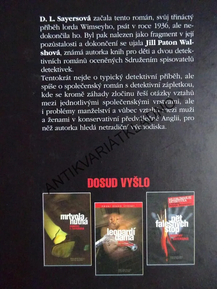 LÁSKU A VRAŽDU NEUTAJÍŠ, DOROTHY L. SAYERSOVÁ, JILL PATON WALSHOVÁ, **an