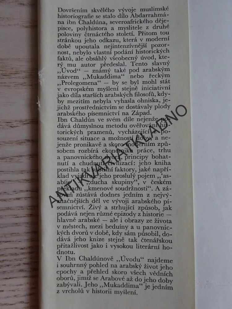 ČAS KRÁLOVSTVÍ A ŘÍŠÍ MUKADDIMA, IBN CHALDÚN, **an
