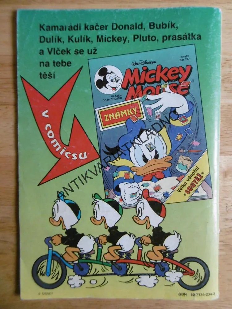 MICKEY MOUSE, KOMIKS, DISNEY, 7/1992