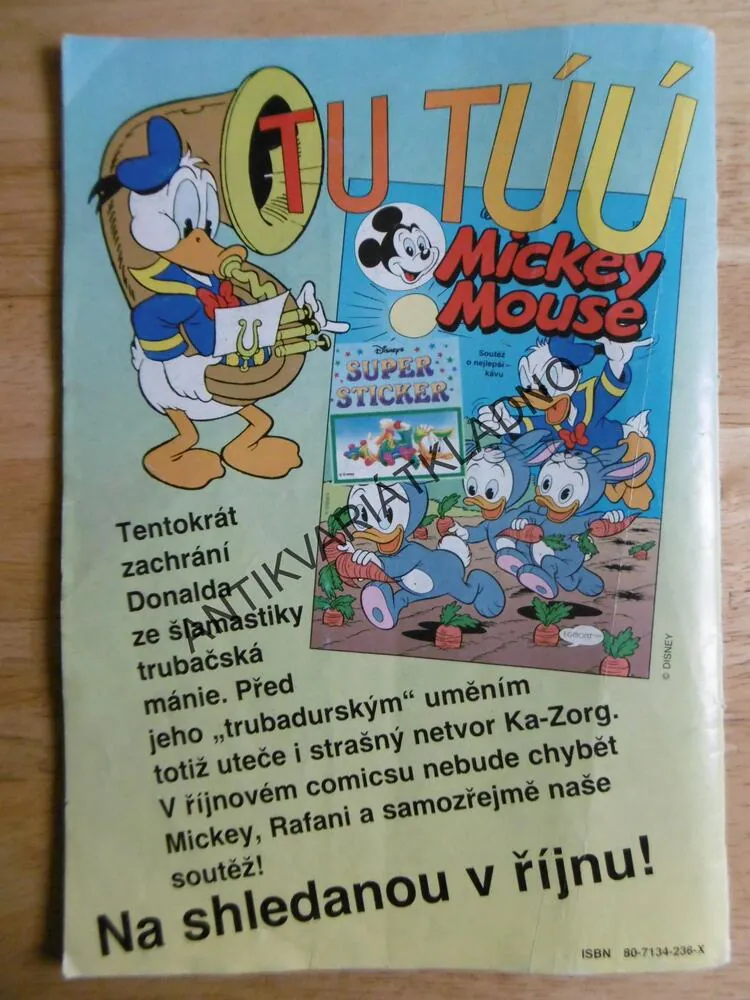 MICKEY MOUSE, KOMIKS, DISNEY, 9/1992