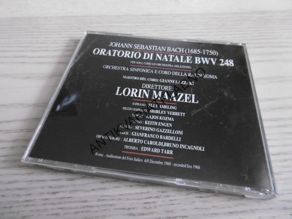 JOHANN SEBASTIAN BACH, ORATORIO DI NATALE, CD HUDBA
