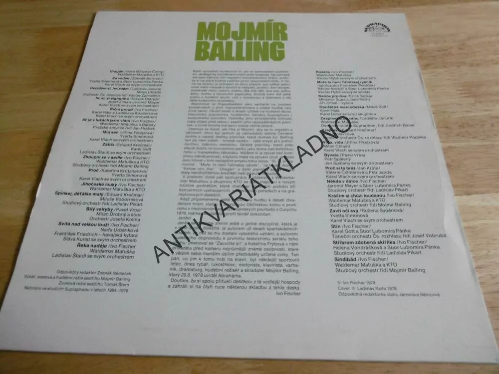 GRAMODESKA - MOJMÍR BALLING,