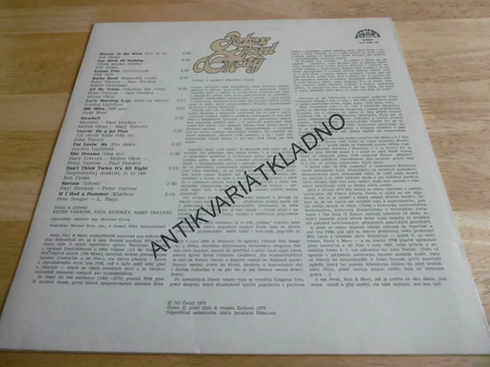 GRAMODESKA - PETER YARROW, PAUL STOOKEY, MARY TRAVERS