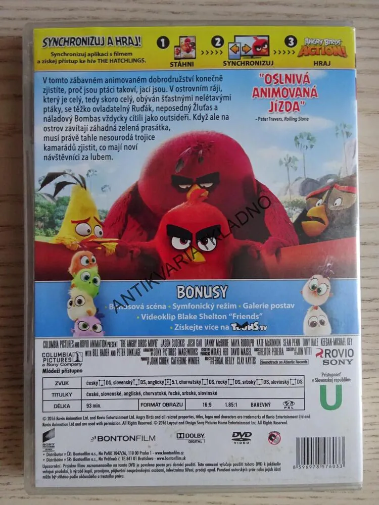 ANGRY BIRDS VE FILMU, DVD FILM 