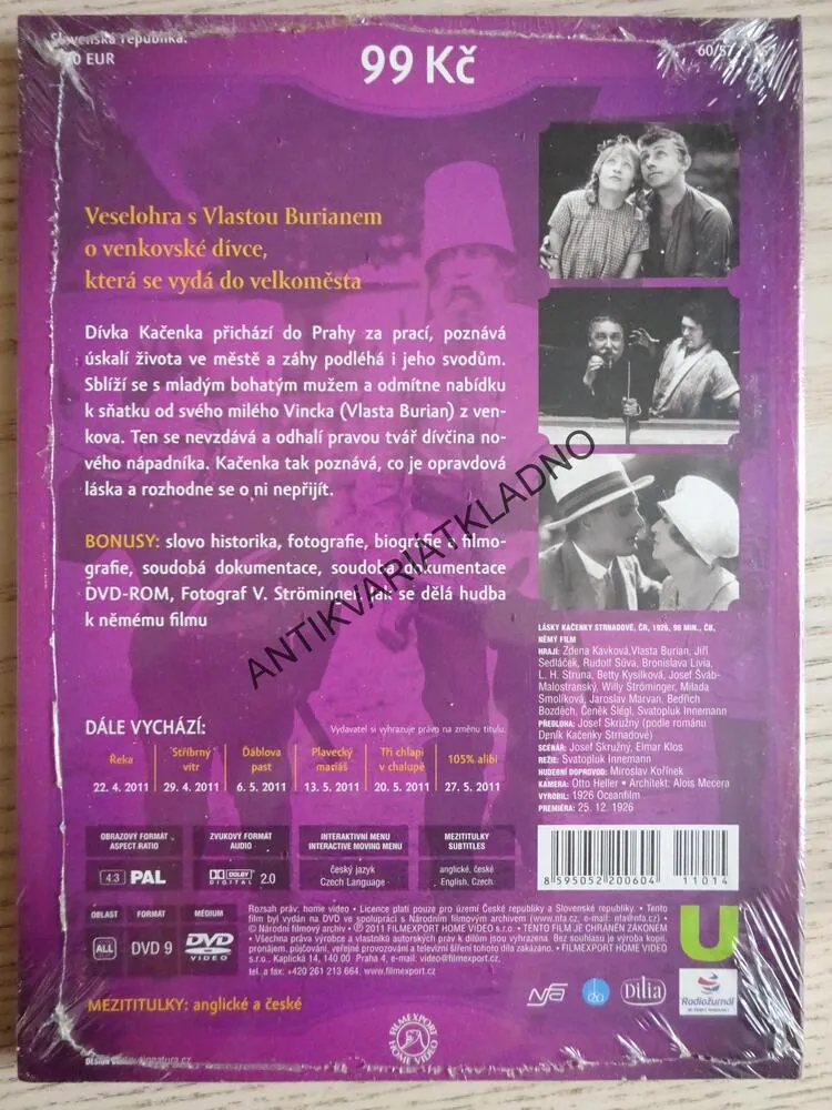 LÁSKY KAČENKY STRNADOVÉ, DVD FILM 