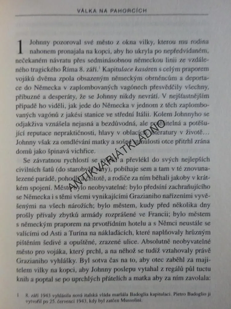 VÁLKA NA PAHORCÍCH, BEPPE FENOGLIO, **an