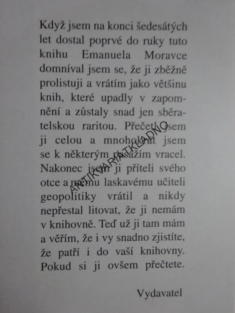 V ÚLOZE MOUŘENÍNA, EMANUEL MORAVEC, **an