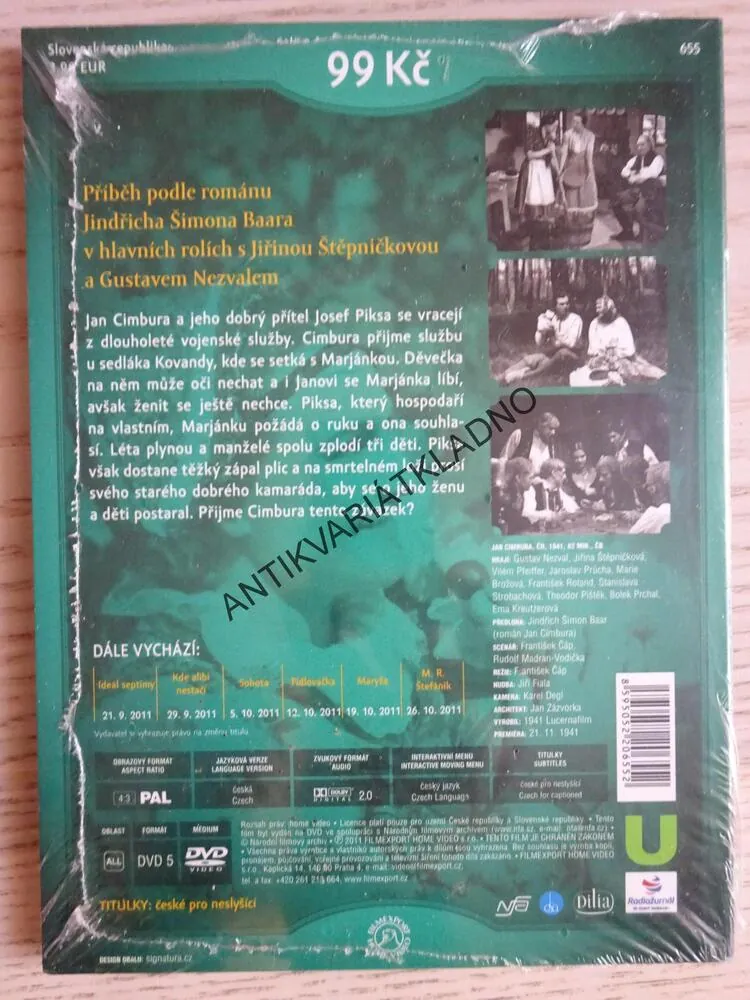 JAN CIMBURA, DVD FILM 