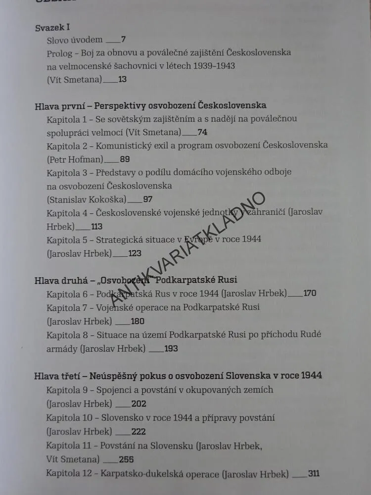 DRAZE ZAPLACENÁ SVOBODA, OSVOBOZENÍ ČESKOSLOVENSKA 1944-1945, SVAZEK I, JAROSLAV HRBEK, VÍT SMETANA, **an