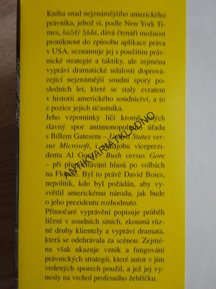 VE SLUŽBĚ SPRAVEDLNOSTI, DAVID BOIES, **an