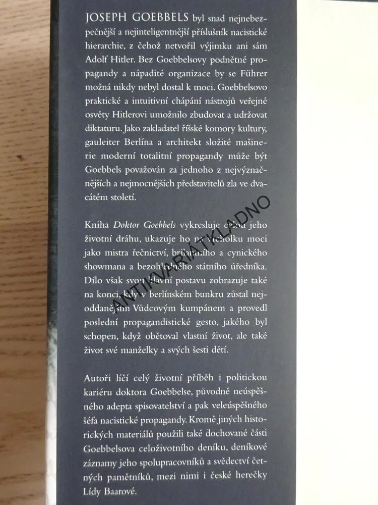 DOKTOR GOEBELS, JEHO ŽIVOT A SMRT, ROGER MANVELL, HEINRICH FRAENKEL, **an