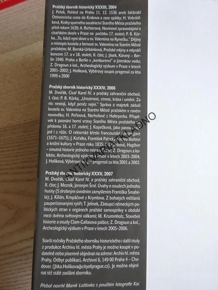 PRAŽSKÝ SBORNÍK HISTORICKÝ XXXVI, **an