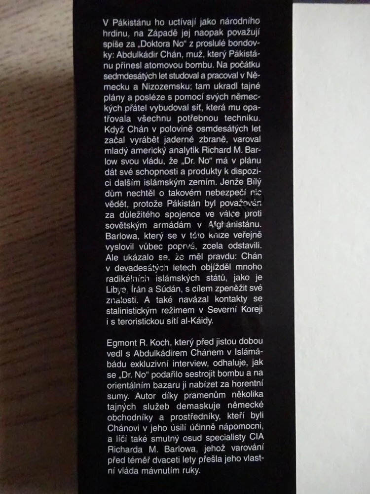 ATOMOVÉ ZBRANĚ PRO AL-KÁIDU, EGMONT R. KOCH, **an