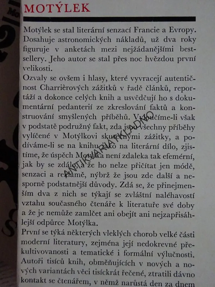 MOTÝLEK, HENRI CHARRIÉRE, **an