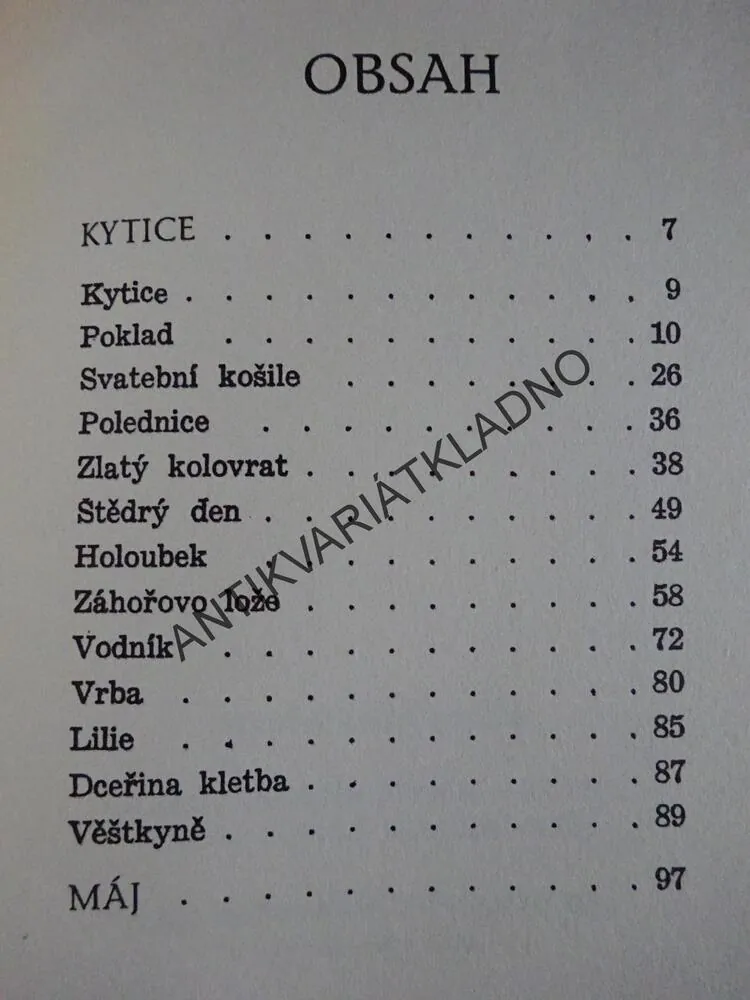 MÁJ, KAREL HYNEK MÁCHA, KYTICE, KAREL JAROMÍR ERBEN, **an