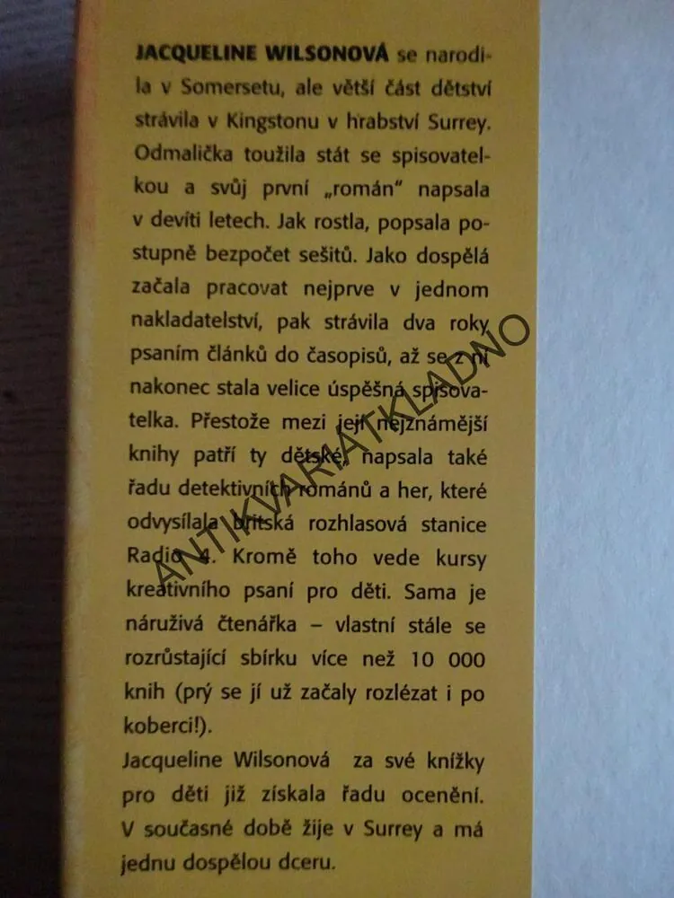 VADÍ NEVADÍ, JACQUELINE WILSONOVÁ, **an