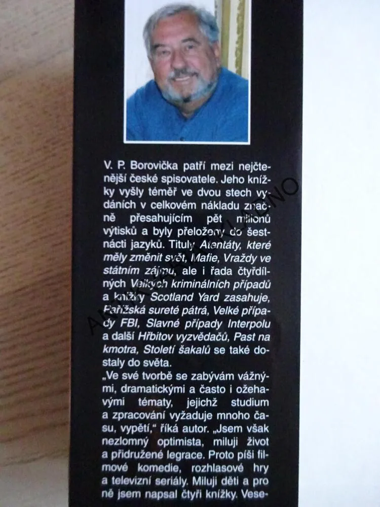 SMRT MĚLA ČERNÝ TRIKOT, V. P. BOROVIČKA, **an