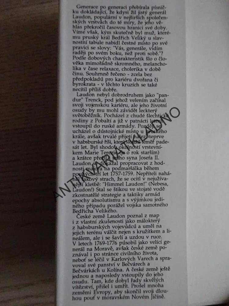 GENERÁL LAUDON, PAVEL BĚLINA, **an