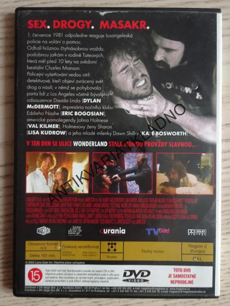 WONDERLAND MASAKR, DVD FILM