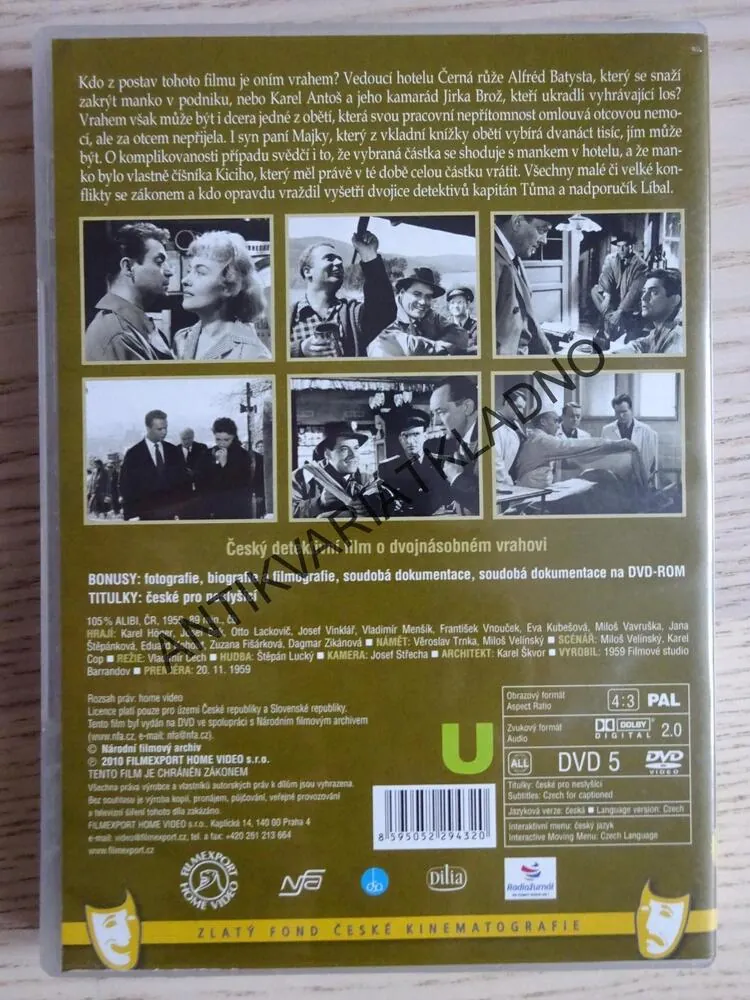 105 % ALIBI, DVD FILM